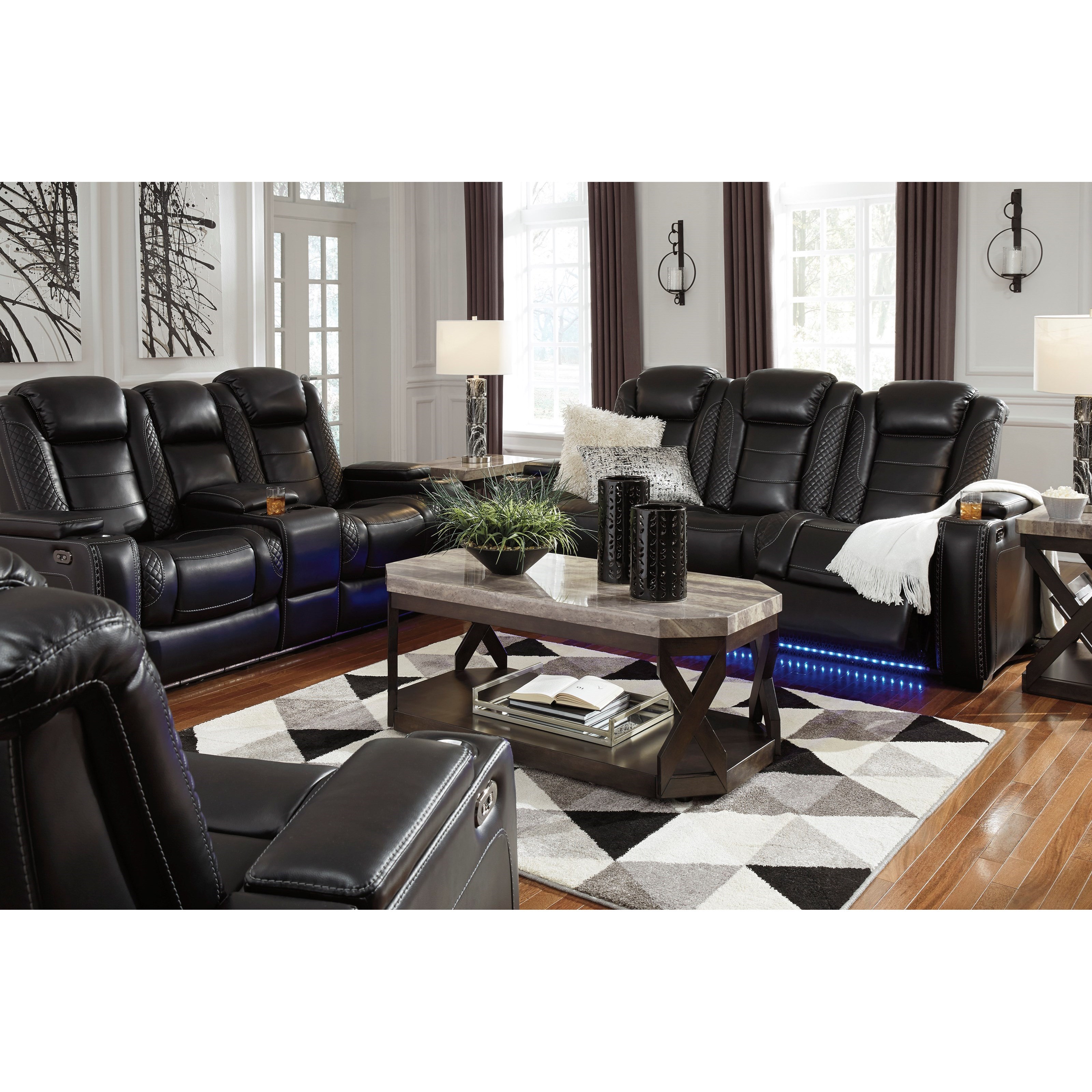 Ashley Signature Design Party Time 3700313 Faux Leather Power Recliner